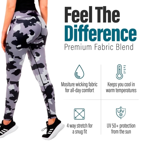 Compressionz Pants - COMPRESSIONZ camo grey & black athletic leggings size XL